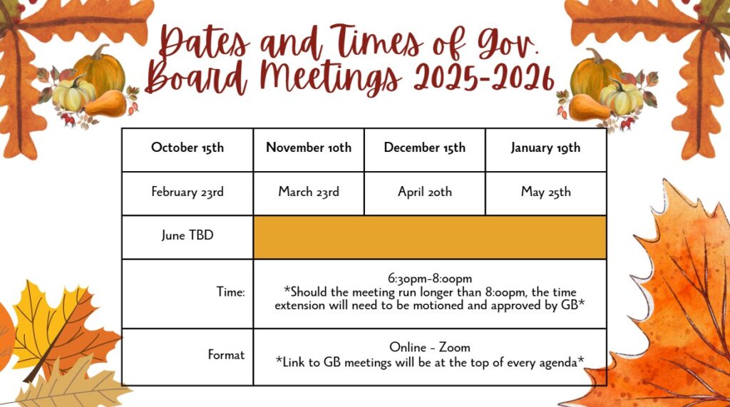 LES GB Meeting Dates 2025 2026 1